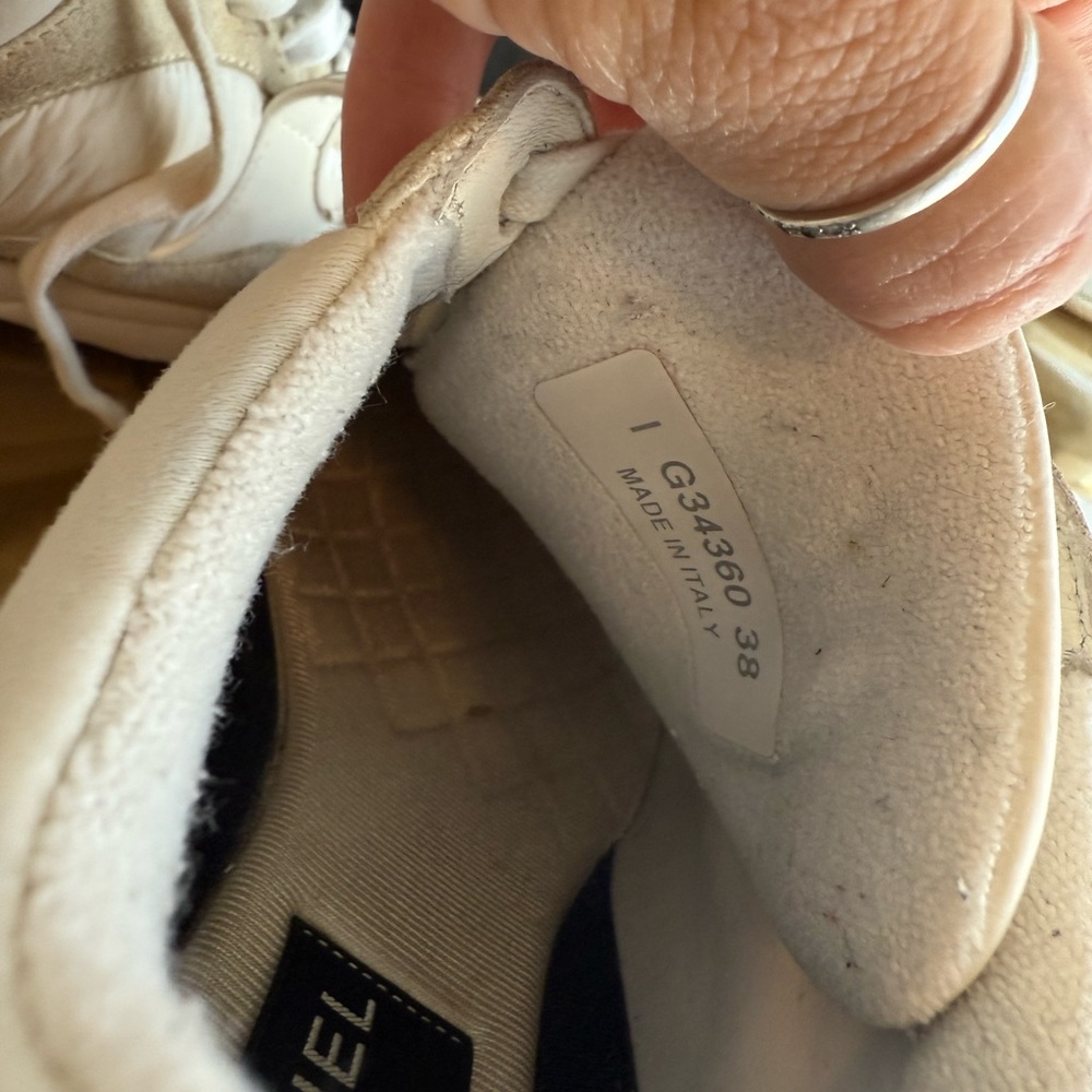 Chanel Women's Sneakers off-white, suede leather & fabric 38 - Picture 8 of 12